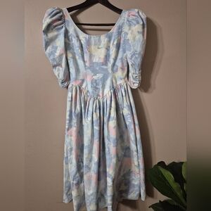 Vintage 80s Dance-Allure by Algred Angelo Pastel Party Dress